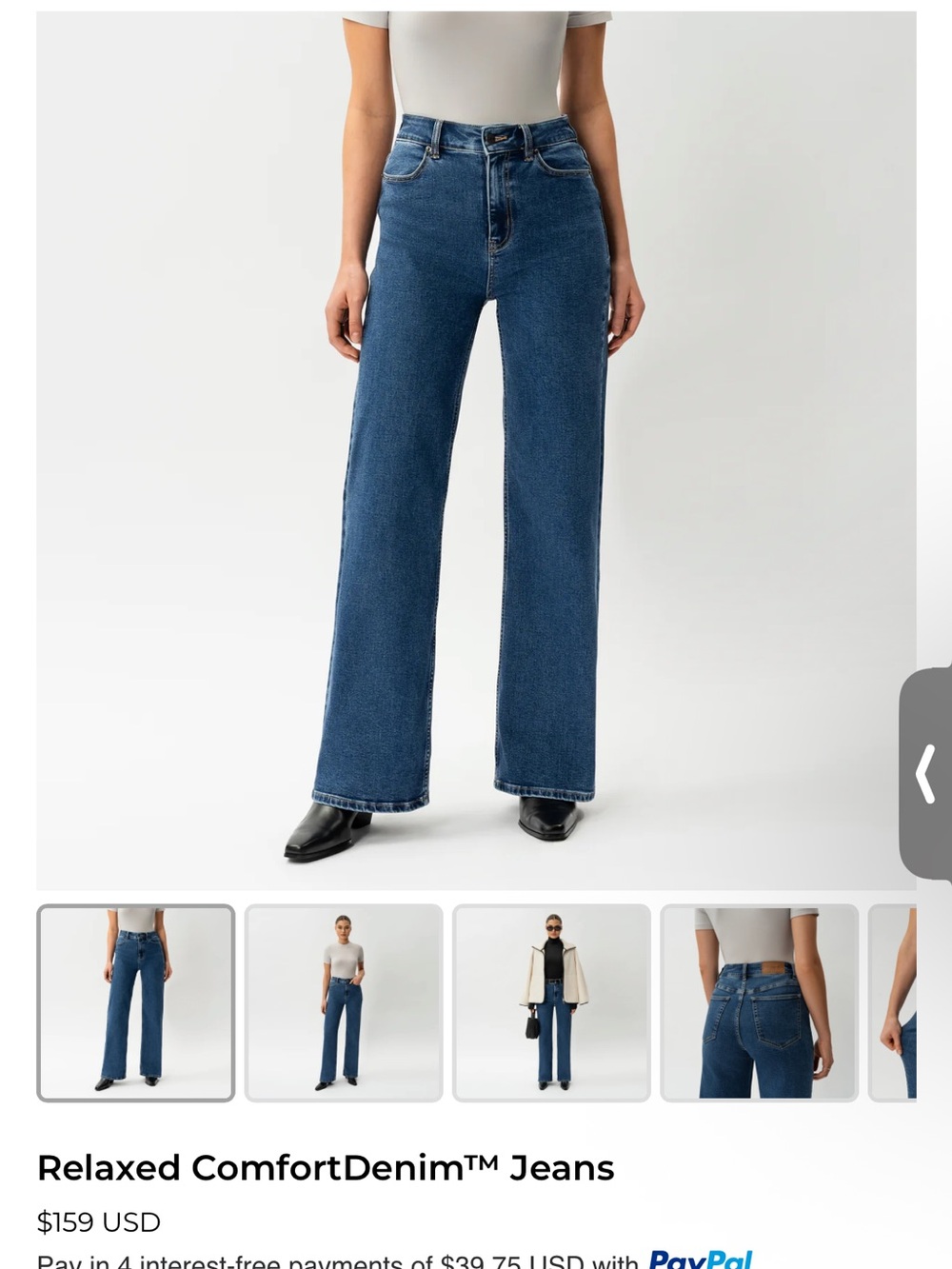 High-Rise Wide Leg Jeans in Medium Blue
